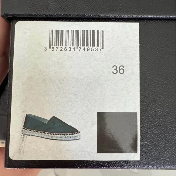 CHANEL Black Leather Espadrilles - Picture 8 of 9